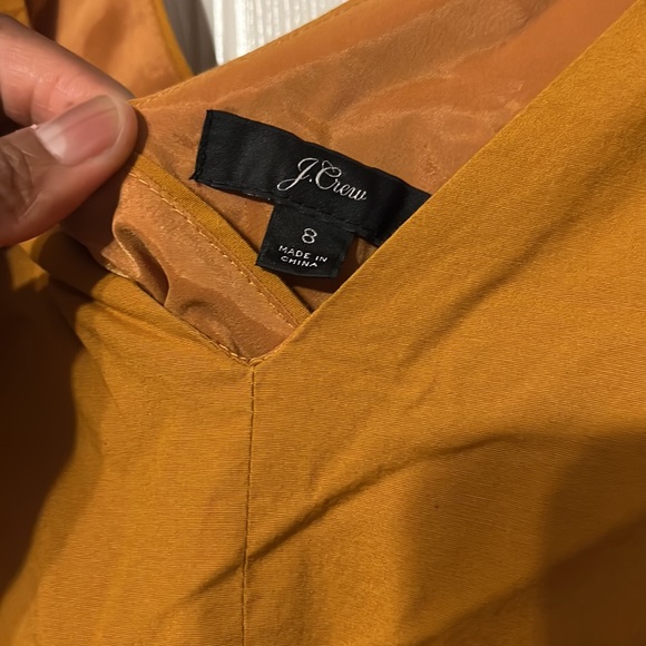 J. Crew Wrap Tie Jumpsuit Yellow Gold Wide Leg - Picture 5 of 5